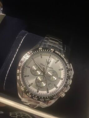New Men’s Maserati Silver Chronograph Men's Watch